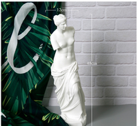 Statue de tête grecque abstraite d'intérieur Décoration intérieure Sculpture d'art en résine Statue de buste de David 30cm Ssatue Ultra-white Figure Décoration
