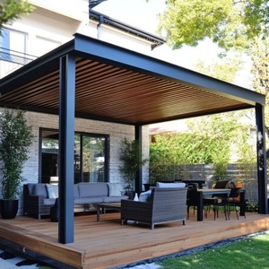 Pérgola Bioclimática Motorizada de Aluminio para Exteriores, con Persianas Retráctiles Ajustables, Protección UV, Resistente a la Intemperie - Product Image 5