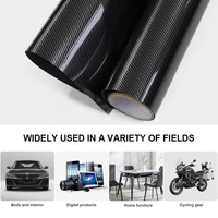 Film en fibre de carbone 6D pour pièces automobiles, extensible, film en fibre de carbone brillant PET, couvre-miroirs, garniture intérieure de carrosserie, film de protection