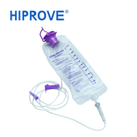 Kit de poches de perfusion entérale jetables avec anneau de suspension, poche translucide pour la nutrition entérale à l'hôpital et à domicile