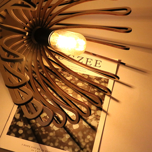 Paralume in <span class=keywords><strong>Rattan</strong></span> naturale fatto a mano decorativo in legno artigianale dal Vietnam per scatole di legno e cartelli da parete - Product Image 2