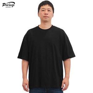 T-Shirt Noir Uni Vierge Personnalisé par le Fabricant à Imprimer, T-Shirt de Sport Homme/Unisexe en Coton Lourd 250 G/m² - Product Image 2
