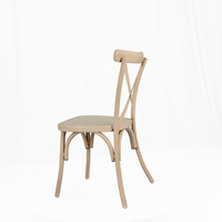 Chaise de restaurant empilable en bois grainé, style nordique simple, dossier croisé, pour événements et réceptions - Nouvelle collection