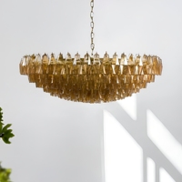 Lustre personnalisable de luxe en verre de Murano italien de style médiéval pour la maison, la villa, le salon, la chambre, la cuisine, le restaurant