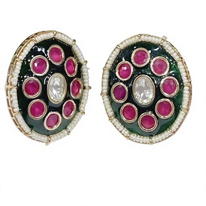 Beautiful Look Stone <b>Small</b> Cute <b>Earrings</b> for Women Girls for Casual and Ethnic Wear Party Wear For Women And Girls - Product Image 2