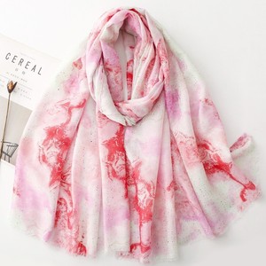 Ink Gradient Color Blocking Polyester Scarf Chinese Style Versatile Commuting Sun-protective Gold-embossed Lightweight Shawl - Product Image 2