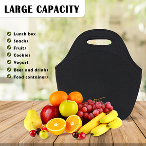 Sac fourre-tout à lunch par sublimation étui isolé pour boîte à lunch sacs fourre-tout à lunch en néoprène avec fermeture éclair pour sublimation - Product Image 4