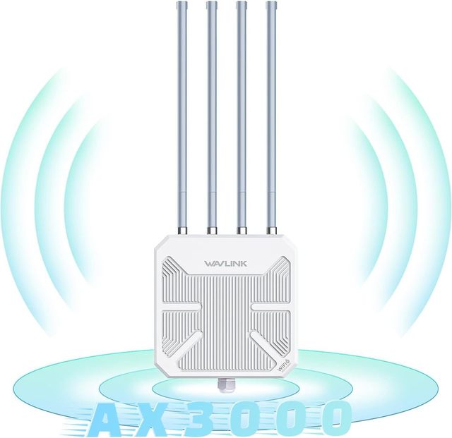 WAVLINK AX3000 WiFi 6 Outdoor Wireless Access Points Long Range Dual Band PoE for Parties Business Gatherings Work with Starlink