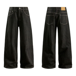 กางเกงยีนส์ทรงแบ็กกี้แบบสั่งทำพิเศษ ผ้าเดนิมญี่ปุ่นคุณภาพสูง สไตล์สตรีท Y2K แฟชั่นลำลอง ทรงหลวม ขากว้าง เอวสูง สำหรับผู้ชาย - Product Image 1