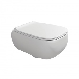 Flaminia Flou moderna WC da parete WC allungata in ceramica a doppio filo con serbatoio nascosto per la struttura in un unico pezzo del bagno dell'hotel - Product Image 2