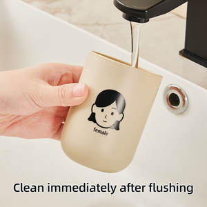 Dessin animé conception en plastique voyage Portable brosse à dents boîte de rangement ménage rince-bouche <span class=keywords><strong>tasse</strong></span> lavage <span class=keywords><strong>tasse</strong></span> porte-brosse à dents - Product Image 3