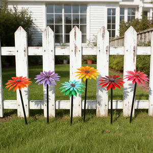 Flores Artificiais de Margarida Pequena em Ferro Forjado para Decoração de Jardim e Pátio Externo - Product Image 4