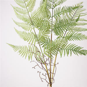 <span class=keywords><strong>Fougère</strong></span> artificielle en plastique GrassGolden Hair Fern 3 feuilles Restaurant décoration aménagement paysager pour bureau à domicile - Product Image 4
