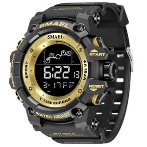 Montre-bracelet numérique sportive SMAEL pour homme 8082, affichage LED, résistance à l'eau 50 bars, résistance aux chocs, fonctions d'alarme, plastique ABS - Product Image 6