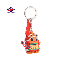 Longzhiyu, 20 ans d'expérience OEM, usine de porte-clés 3D en PVC et caoutchouc personnalisés, pendentif créatif de dessin animé pour la promotion de la marque