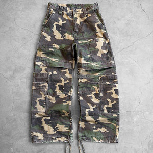 Pantaloni Mimetici di Alta Qualità con Tasche Staccabili, Taglia Oversize, Stile Baggy a Zampa d'Elefante in Tela Ripstop per <span class=keywords><strong>Uomo</strong></span> - Product Image 2