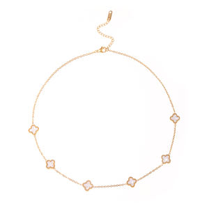 Collier <span class=keywords><strong>de</strong></span> trèfle <span class=keywords><strong>de</strong></span> dames <span class=keywords><strong>de</strong></span> bijoux d'acier inoxydable <span class=keywords><strong>de</strong></span> haute qualité <span class=keywords><strong>de</strong></span> charme <span class=keywords><strong>de</strong></span> mode - Product Image 1