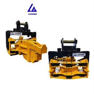 PC200 PC210 PC300 굴삭기 장착 유압 목재 포스트 드라이버, 하단 이빨이 있는 유압 회전 시트 파일 바이브로 해머 - Product Image 1