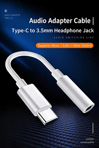 Adaptador de Audio Tipo C a Conector de Auriculares de 3.5 mm, Cable Convertidor con Sonido HiFi sin Pérdidas para Teléfonos Inteligentes Android, Tabletas y <span class=keywords><strong>PC</strong></span> - Product Image 5