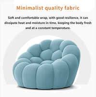 Canapé Bulle Moderne OEM ODM, Ergonomique et Courbé, en Tissu Nid d'Abeille, pour Bureau et Salle de Réception, Expédition Compactée pour un Gain de Place