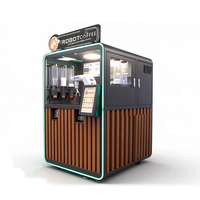 Máquina Expendedora de Café Robótica Totalmente Automática con IA, Pantalla Táctil Habilitada para SDK, Gráficos Personalizados, Autolimpieza, Pago Remoto con Tarjeta de Crédito y Monedas