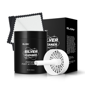 Fast Cleaning 236ml <strong>Silver</strong> <strong>Dip</strong> <strong>Cleaner</strong>, Black 8 Oz Tarnish Remover <strong>Silver</strong> Jewelry <strong>Cleaner</strong> with Polishing Cloth - Product Image 1
