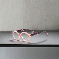 Vente de gros Logo personnalisé tendance Monture de lunettes optiques pour hommes Lunettes rétro faites à la main Monture de lunettes en acétate de haute qualité