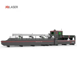 Mesin Pemotong Laser Serat Tabung Logam, 3KW dengan Sistem Bongkar Pasang Otomatis untuk Pipa 12M