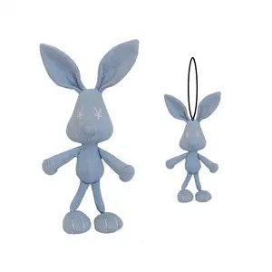 Peluche personnalisée à conception basse quantité minimale de commande peluche oreiller lapin porte-clés peluche douce poupée personnalisée