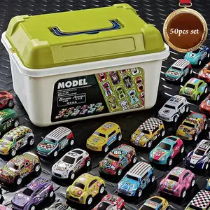 मिश्र धातु अनुकूलित लघु डाइकास्ट खिलौना वाहन 1:64 स्केल सिमुलेशन बैक मॉडल कार यूनिसेक्स प्रोमोशनल सेट पुल-बैक टॉय कार