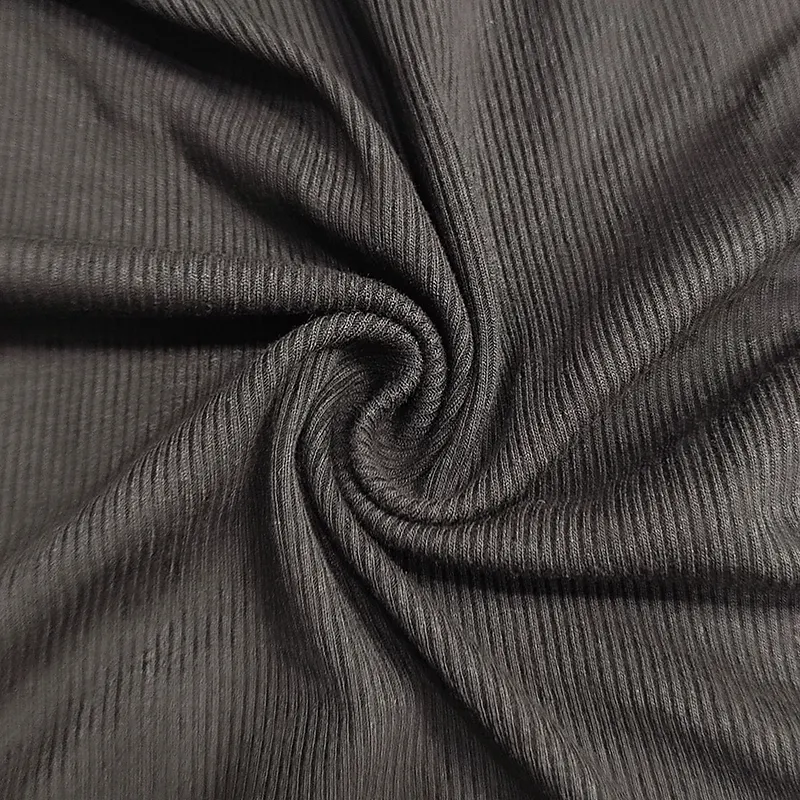 high end 2x2 rib free sample 92% rayon 8% spandex 2x2 rib knit fabric