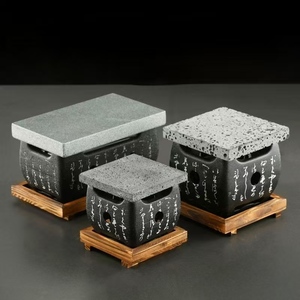 <span class=keywords><strong>Pietra</strong></span> lavica calda per cucinare con set fornello, pietre calde giapponesi per bistecche, grill da interno, set di pietre calde per bistecche sfrigolanti - Product Image 2