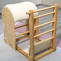 Baril d'escalade Pilates réglable en chêne – Équipement de fitness pour studio, machine d'entraînement Pilates, exercices de yoga et renforcement corporel