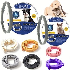 <span class=keywords><strong>Collier</strong></span> <span class=keywords><strong>anti</strong></span>-<span class=keywords><strong>puces</strong></span> et tiques réglable pour chiens et chats - Imperméable, utilisation estivale, longue durée, durable, soulagement de l'anxiété - Product Image 6
