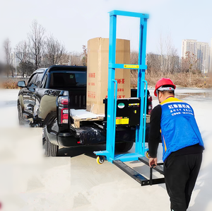 <span class=keywords><strong>500kg</strong></span>可搬式トラック搭載フォークリフト、電動昇降式フォークリフト、手動積載式セルフロードスタッカー - Product Image 1