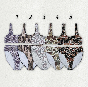 Oferta Especial: Conjunto de Dos Piezas de Ropa de Playa para Mujer Adulta, Chaleco sin Mangas con Estampado de Camuflaje Occidental y Pantalones Cortos - Product Image 1