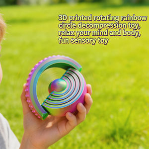 Jouets anti-stress en spirale imprimés en 3D, jouets anti-stress en spirale arc-en-ciel, jouet anti-stress en spirale conique impossible pour la relaxation contre le stress et l'anxiété - Product Image 4