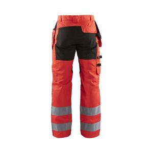 BLAKLADER - 155218115599C60 Hi-Vis <b>trousers</b> <b>stretch</b> Red/<b>Black</b> - EAN 7330509663790 HI-VIS WORKWEAR - Product Image 2