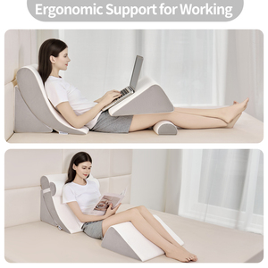 Coussin triangulaire orthopédique en mousse à mémoire de forme pour lecture, soutien des pieds, reflux acide, pour chambre et salon - Product Image 6