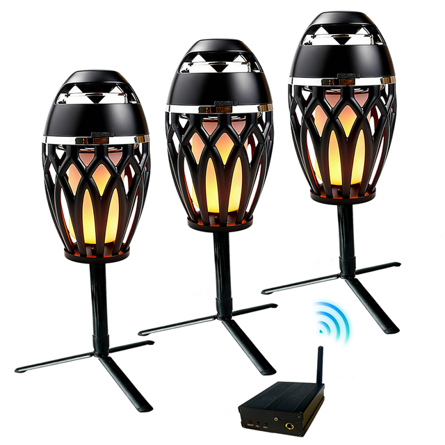 Factory 2.4G Disco Flame Speaker One to Many Speaker for Flame Speaker Flame Ambient Light Disco Wireless Mesh Flame Speaker