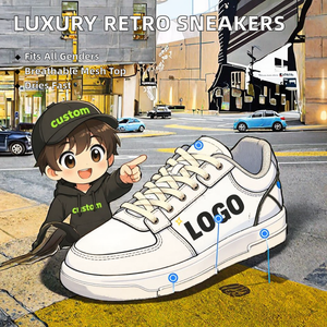 Zapatillas de Deporte Retro de Lujo Personalizadas de Fábrica con Logotipo, para Skateboard, Baloncesto, Caminar, Correr al Aire Libre, para Hombre y Mujer, con Parte Superior de Malla Suave - Product Image 2