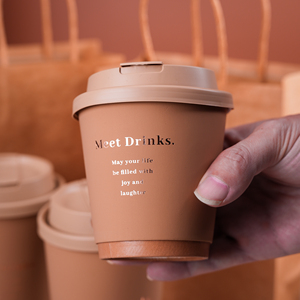 <span class=keywords><strong>Gobelet</strong></span> en papier <span class=keywords><strong>jetable</strong></span> personnalisé <span class=keywords><strong>rose</strong></span> pour café et thé au lait, épaissi, pour emballage commercial à emporter avec couvercle - Product Image 2