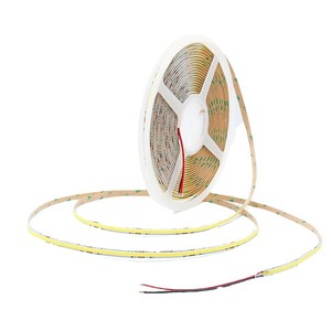 CCT <span class=keywords><strong>LED</strong></span> <span class=keywords><strong>COB</strong></span> tira 2 cables Pin Dual tres colores 24V 12V 5mm Flex Flexible suave Cadena de luz lámpara de iluminación lineal 600D estrecho - Product Image 1