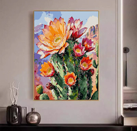 Peinture numérique à l'huile par numéros, fleurs colorées, 24 couleurs acryliques, imperméable, pour la décoration de la maison