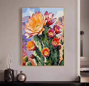 Fiori colorati pittura a olio digitale pittura a olio con numeri impermeabili funzione pittura a olio per decorazioni per la casa - Product Image 3
