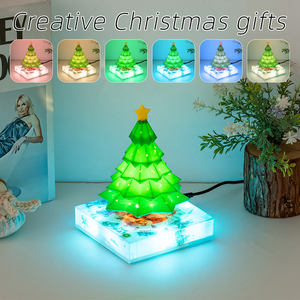 HCNT Magnetic Levitating Tree <b>Lamp</b> Holiday Decoration 360° Rotation Floating Tree Table <b>Lamp</b> For Christmas Gift - Product Image 4