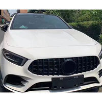 Grille de radiateur avant de style A45 AMG GT en noir brillant argenté, remplacement direct pour Mercedes Benz Classe A W177 pré-2019-2022