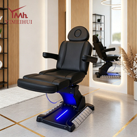 Fauteuil de massage électrique à 4 moteurs avec logo personnalisé, en cuir synthétique, pour spa, salon de beauté, lit de soin du visage