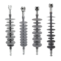 Isolateur de suspension composite polymère pour ligne de transmission haute tension 11KV 33KV, en caoutchouc silicone HTV, certifié IEC 61109