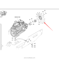 Ventilateur de refroidissement moteur à roue simple en acier Shengrun de haute qualité pour Hummer H318 H320 H322, référence 2473650, garantie 1 an